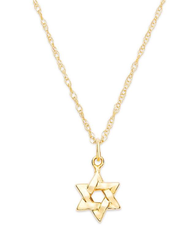 Saks Fifth Avenue Womens 14K Yellow Gold Star Of David Pendant Necklace Product Image