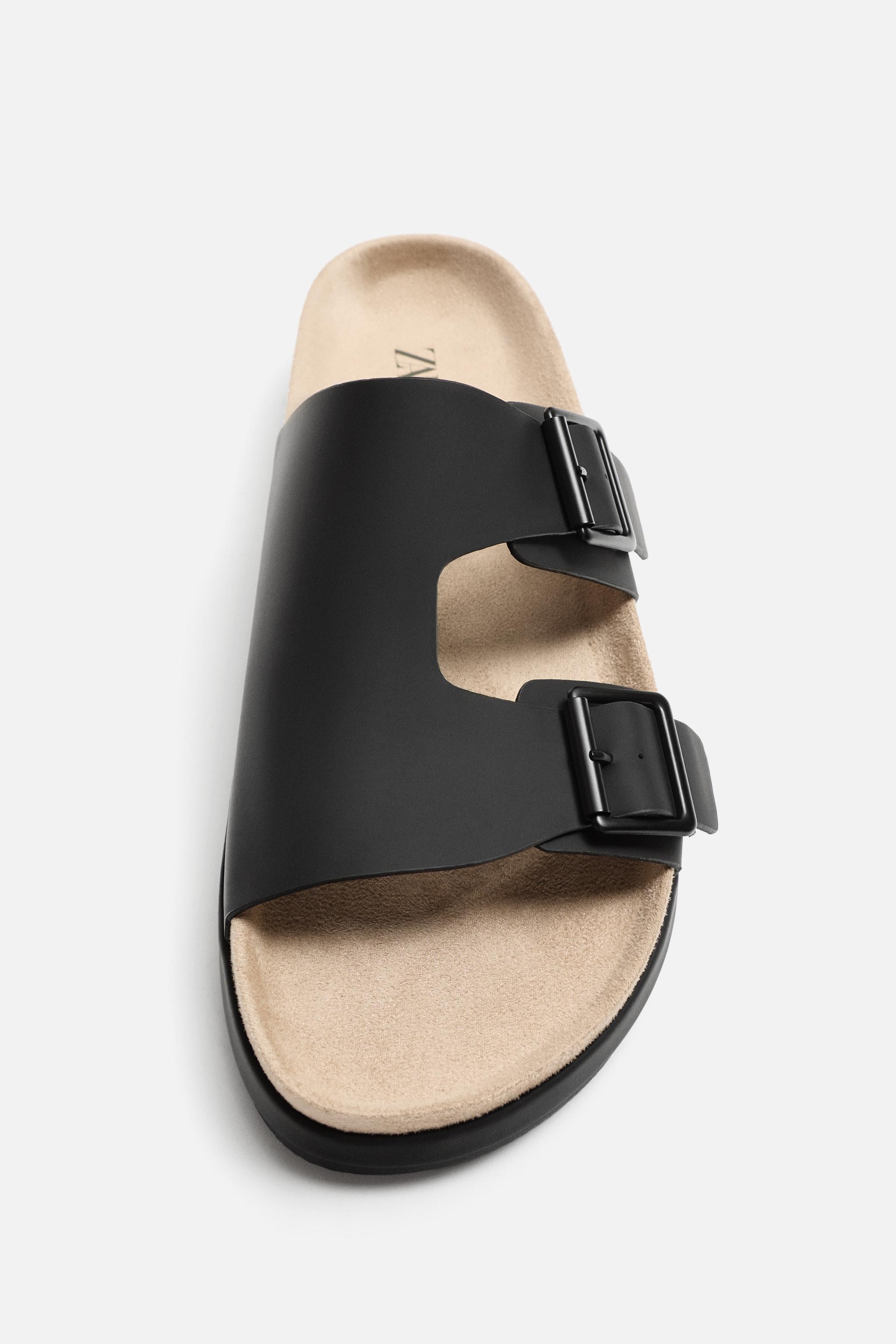 RUBBERIZED DOUBLE STRAP SANDALS Product Image