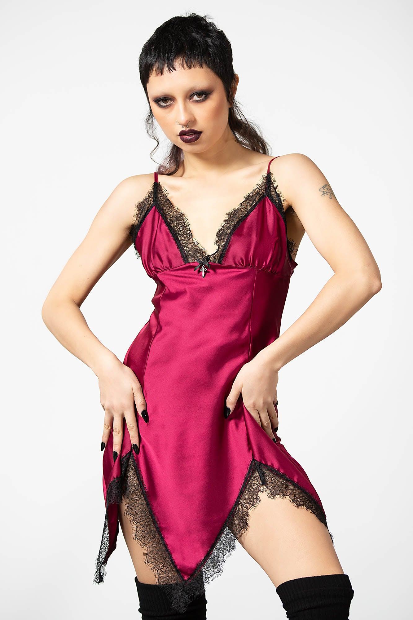 Fatal Farewell Slip Dress [BLOOD] Female Product Image