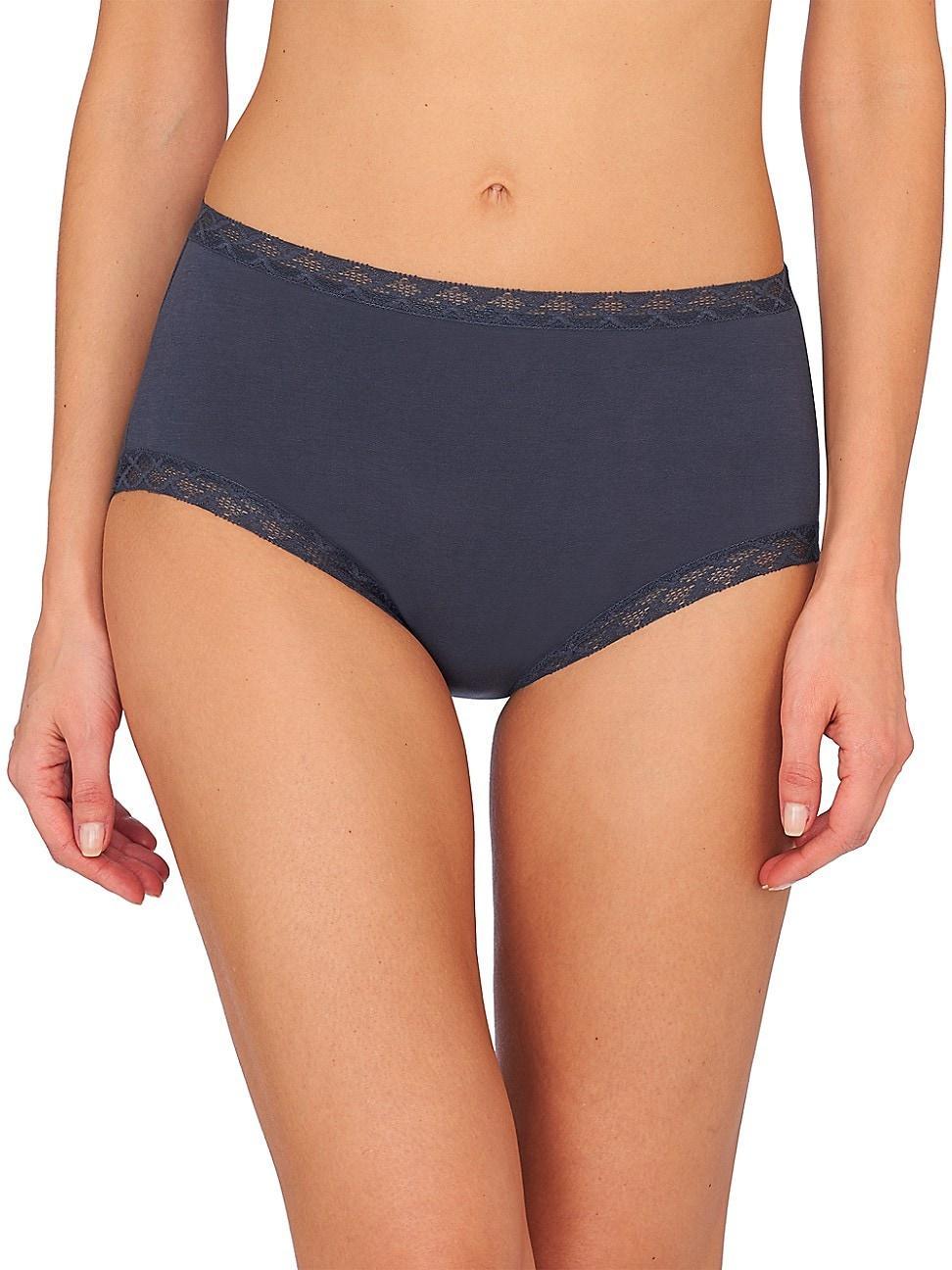 Natori Bliss Lace-Trim High Rise Cotton Brief 755058 Product Image