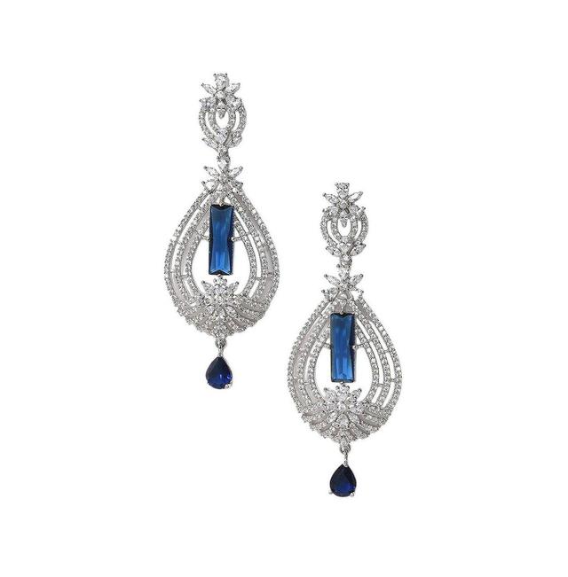 Sohi Womens Crystal Drop Earrings Product Image