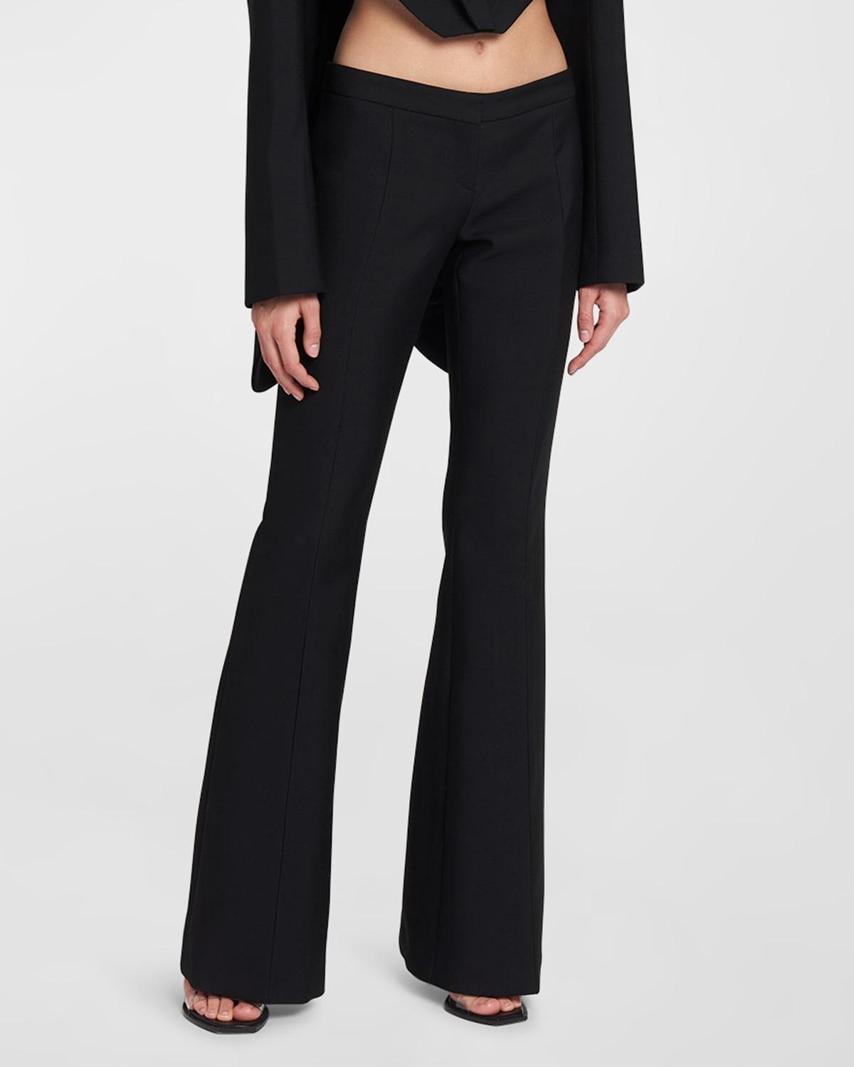 Womens Low-Rise Wool Trousers Product Image