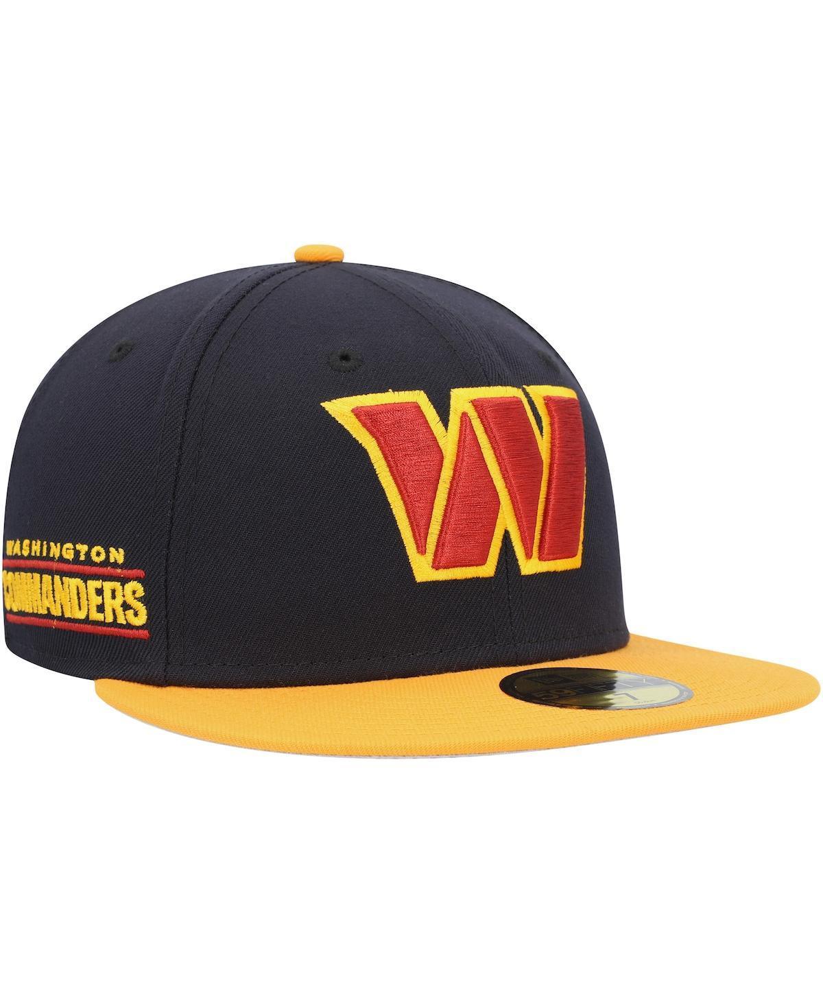 Mens New Era Navy/Gold Washington Commanders 59FIFTY Fitted Hat Wft Blue Product Image