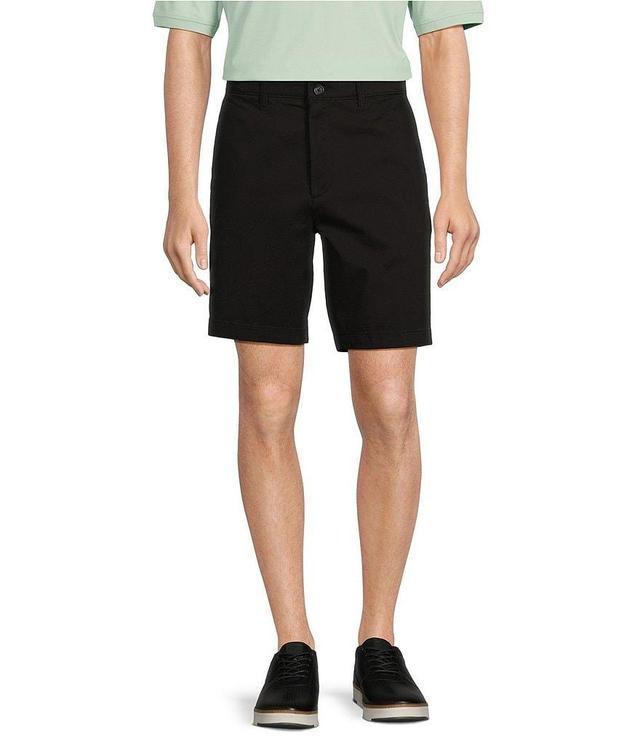 Roundtree & Yorke Casuals Straight Fit Flat Front 8#double; Inseam Chino Shorts Product Image