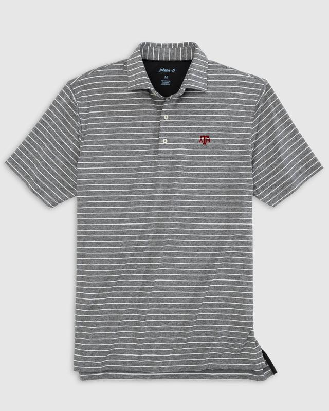 Texas A&M Newton Striped Jersey Performance Polo Product Image