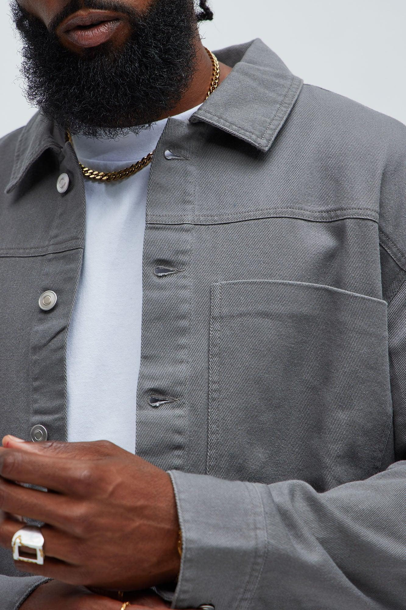 Yorktown Twill Overshirt - Grey Product Image