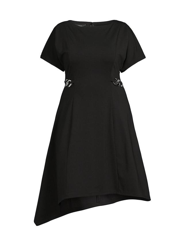 Womens Plus Asymmetric Midi-Dress Product Image