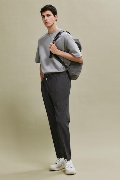 Slim Fit Creased Pants Product Image