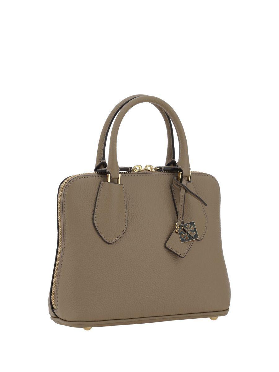 Mini Pebbled Swing Leather Bag In Grey Product Image