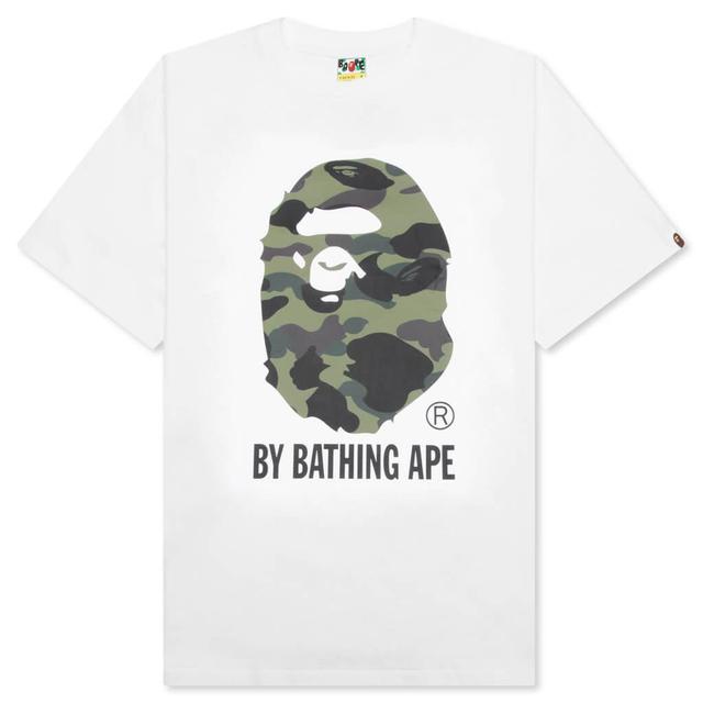 1st Camo by Bathing Ape Tee - White/Green Male Product Image