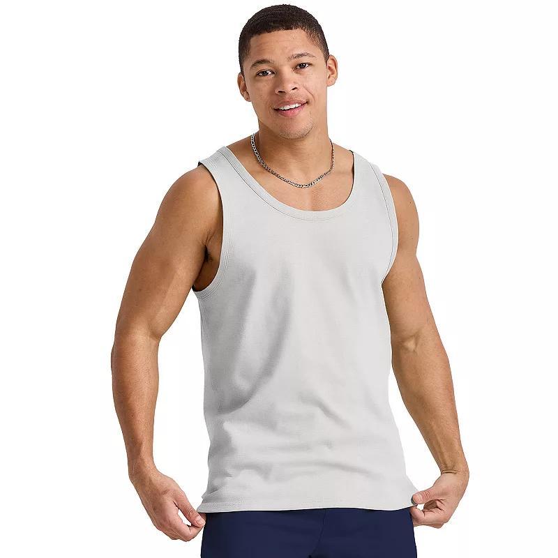 Mens Hanes Originals Tri-blend Tank Black Product Image