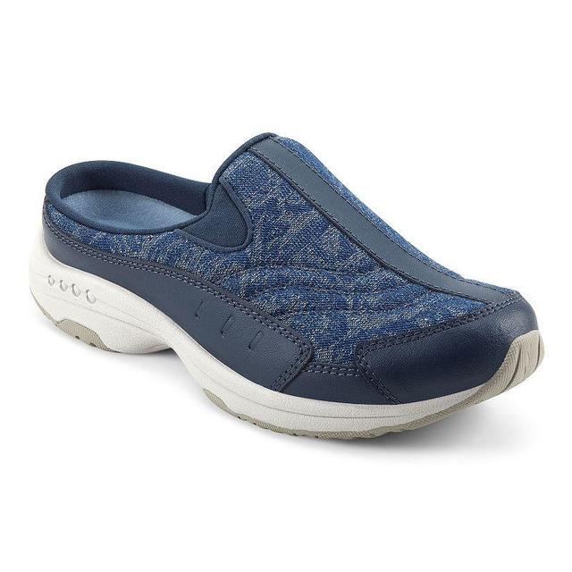 Easy Spirit Traveltime Womens Fashion Mules Blue Floral Product Image