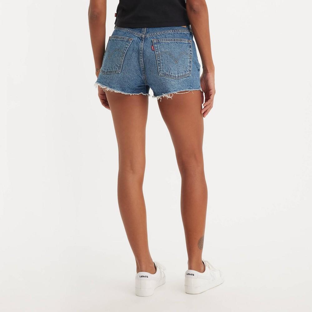 Levis 501 Original Fit High-Rise Womens Jean Shorts - Darn It Now 32 Product Image