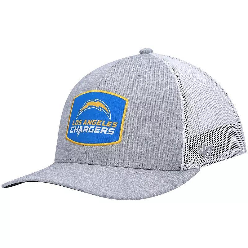 Mens 47 Heathered Gray/White Los Angeles Chargers Motivator Flex Hat Product Image