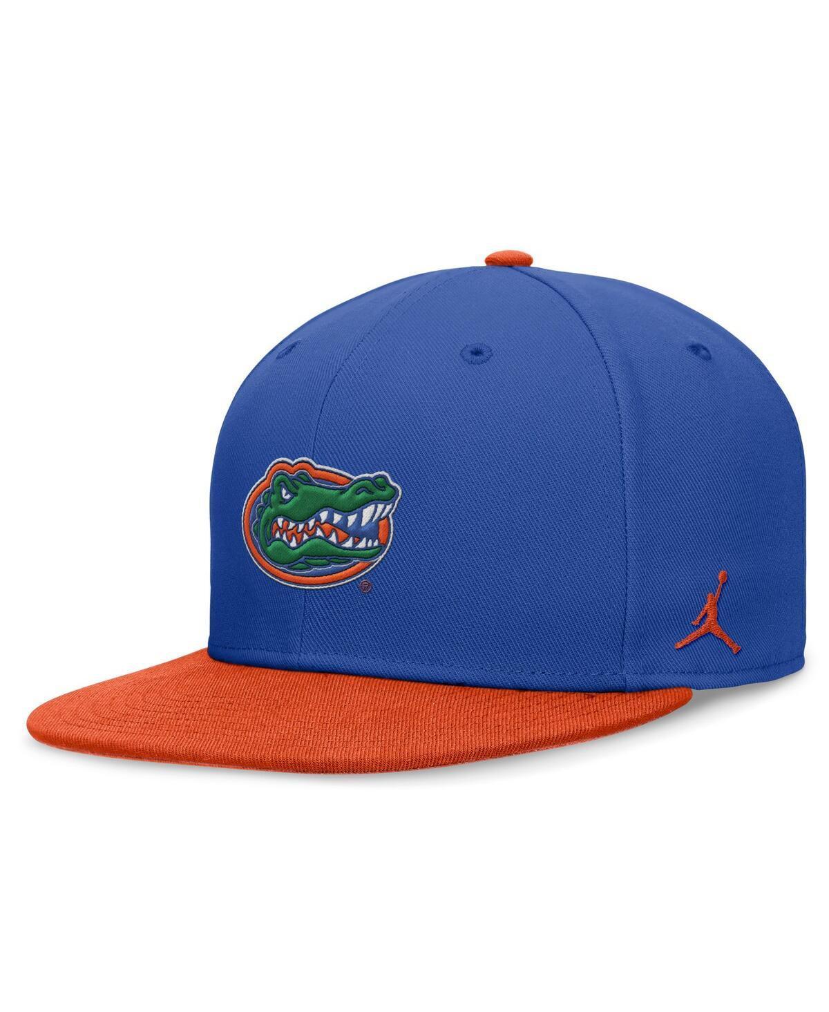 Jordan Mens Royal Florida Gators Team Logo Performance Fitted Hat - Royal, Orange Product Image