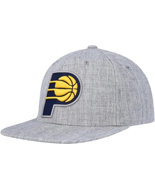 Mens Mitchell & Ness Heather Gray Indiana Pacers Hardwood Classics 2.0 Snapback Hat Product Image