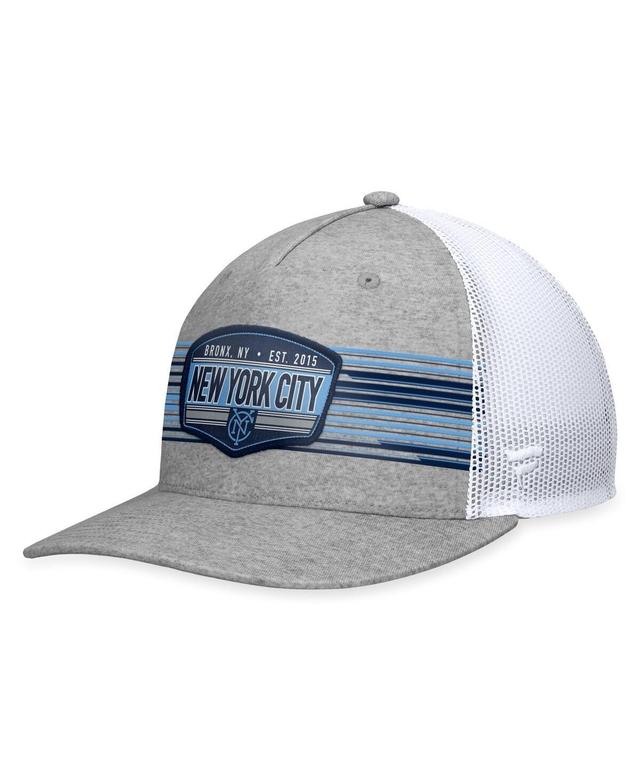 Mens Fanatics Branded Steel New York City FC Stroke Trucker Snapback Hat Product Image