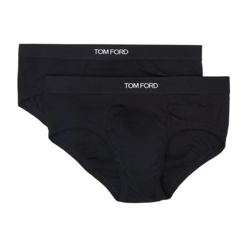 TOM FORD 2-pack Cotton Stretch Jersey Briefs In Black Product Image