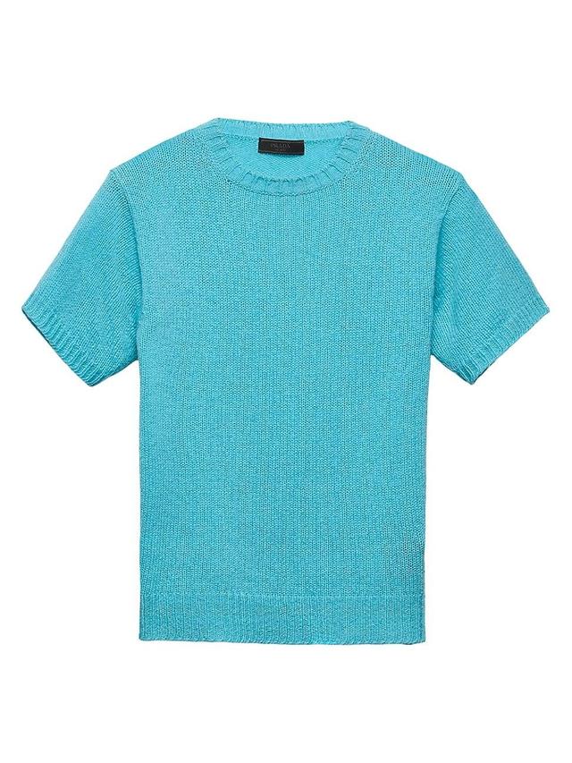 Mens Short-Sleeved Cashmere Sweater Product Image