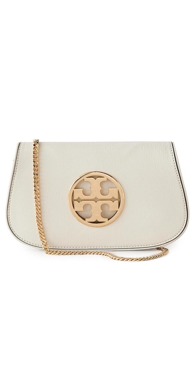 Tory Burch Reva Leather Clutch Product Image