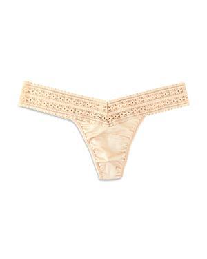 Hanky Panky Dream Lace Trim Modal Low Rise Thong Product Image