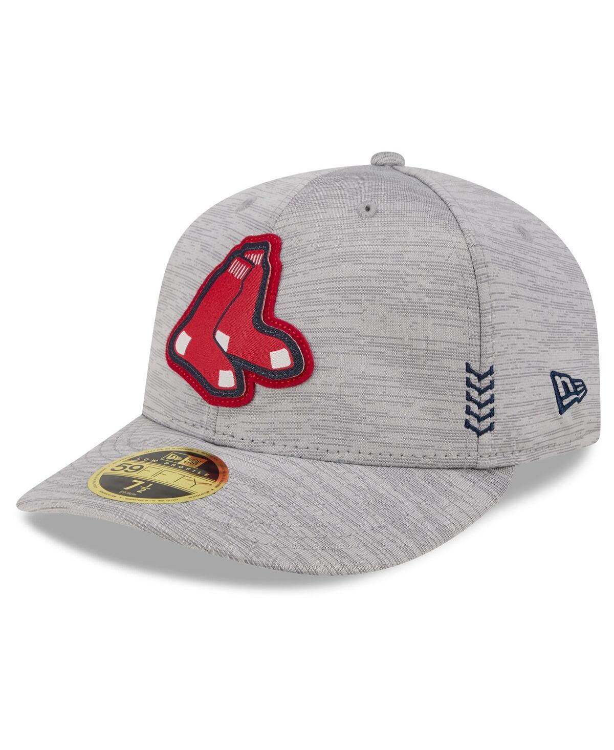 Mens New Era Gray Boston Red Sox 2024 Clubhouse Low Profile 59FIFTY Fitted Hat Product Image