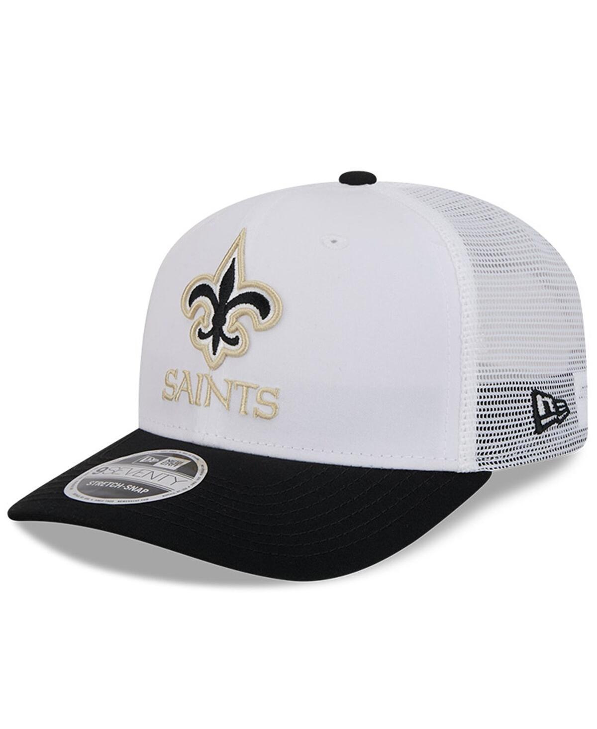 New Era Mens White/Black New Orleans Saints 2024 Nfl Training Camp 9SEVENTY Trucker Hat Product Image