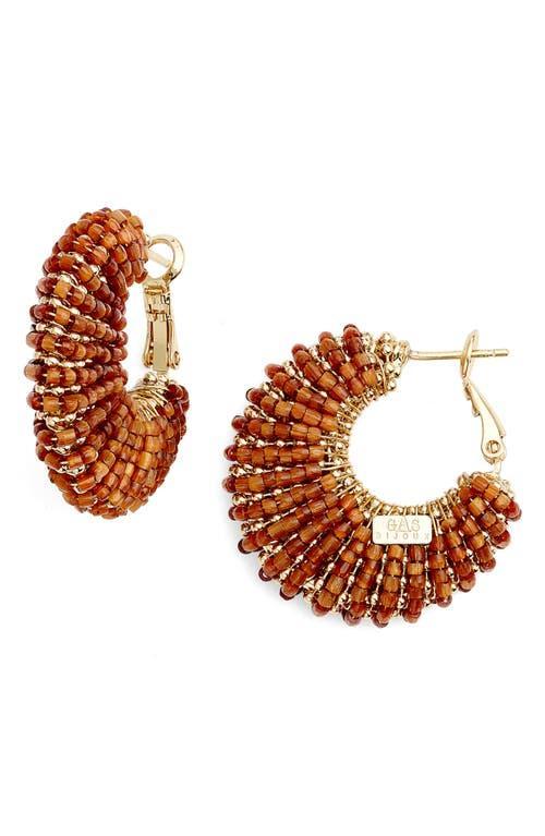 Gas Bijoux Izzia Beaded Hoop Earrings Product Image