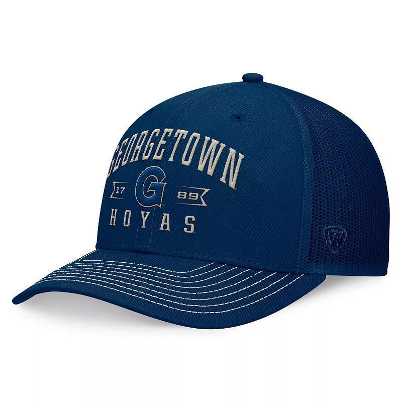 Mens Top of the World Navy Georgetown Hoyas Carson Trucker Adjustable Hat, Grg Blue Product Image