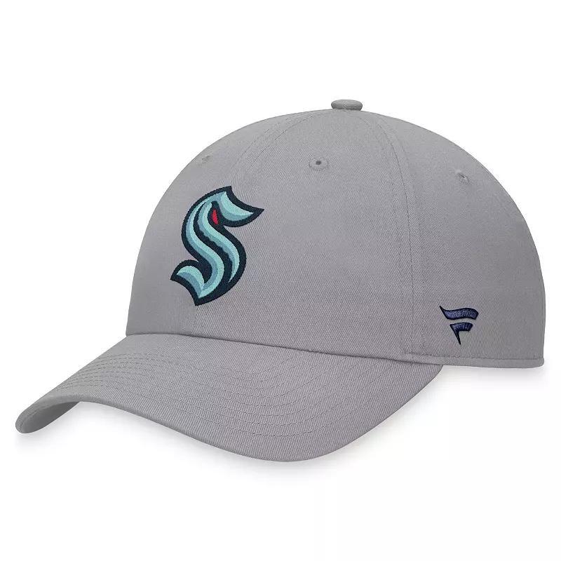 Mens Fanatics Branded Gray Seattle Kraken Extra Time Adjustable Hat Product Image