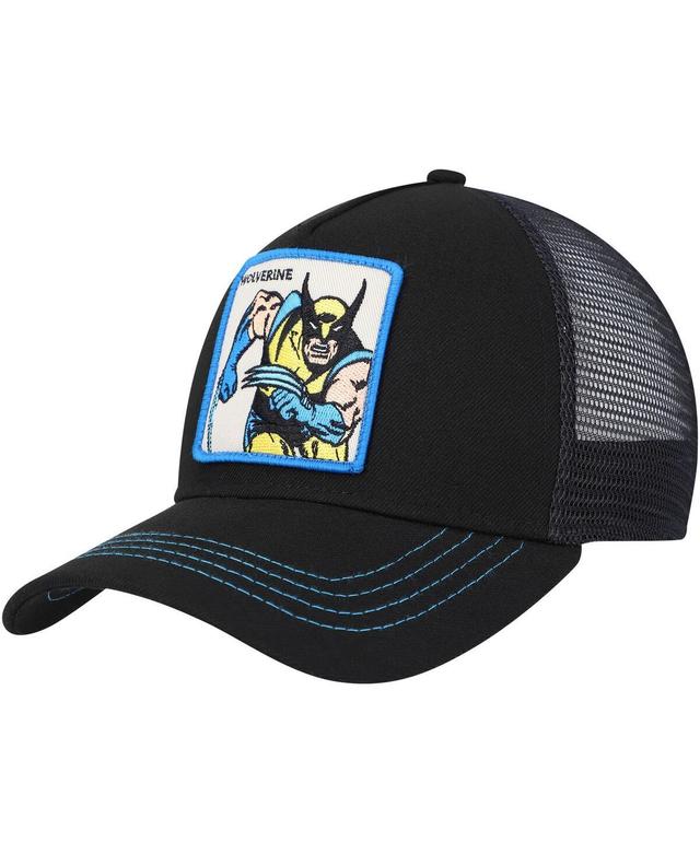 Mens Black X Men Wolverine Retro A-Frame Adjustable Hat Product Image