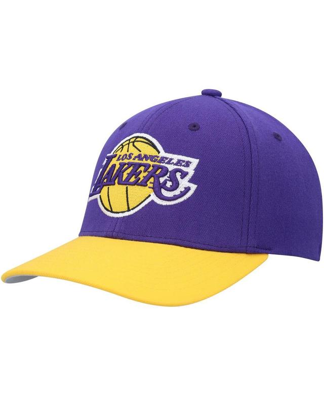 Mens Mitchell & Ness /Gold Los Angeles Lakers MVP Team Two-Tone 2.0 Stretch-Snapback Hat Product Image