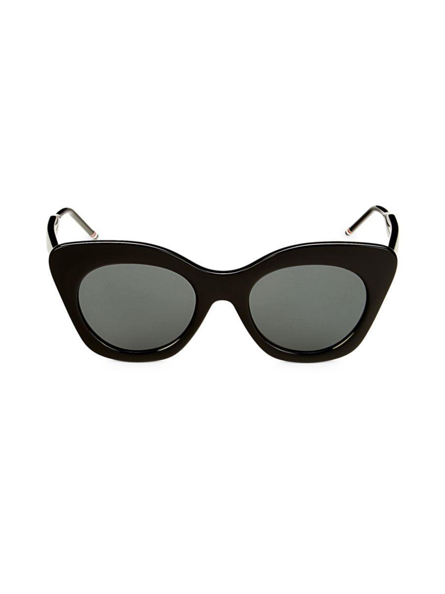 Thom Browne Womens 52MM Cat Eye Sunglasses - Black Product Image