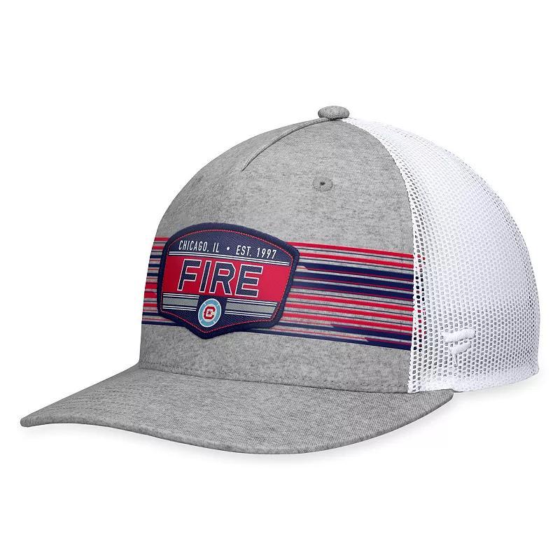 Mens Fanatics Branded Steel Chicago Fire Stroke Trucker Snapback Hat Product Image