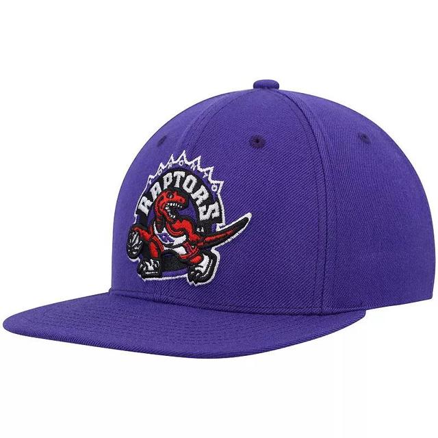 Mens Mitchell & Ness Purple Toronto Raptors Hardwood Classics Team Ground 2.0 Snapback Hat Product Image