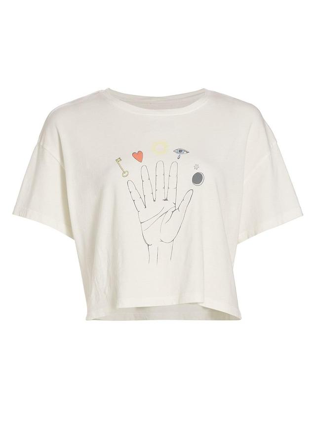 Womens Claudia Graphic Cropped Short-Sleeve T-Shirt Product Image