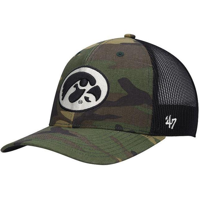 Mens 47 Camo/Black Iowa Hawkeyes Team Logo Trucker Snapback Hat Product Image