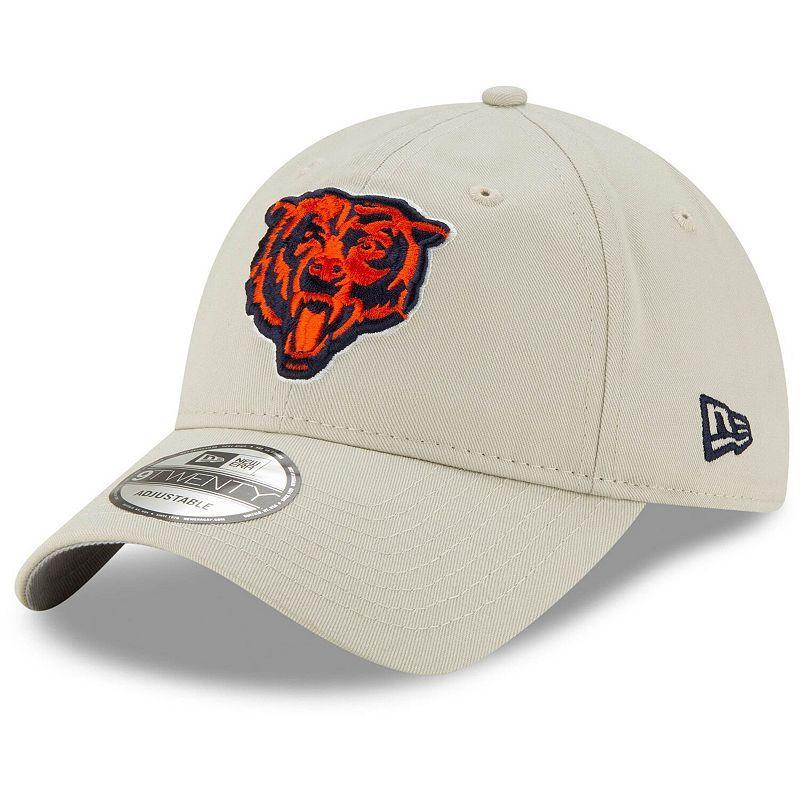 Mens New Era Khaki Chicago Bears Head Playmaker 9TWENTY Adjustable Hat Product Image