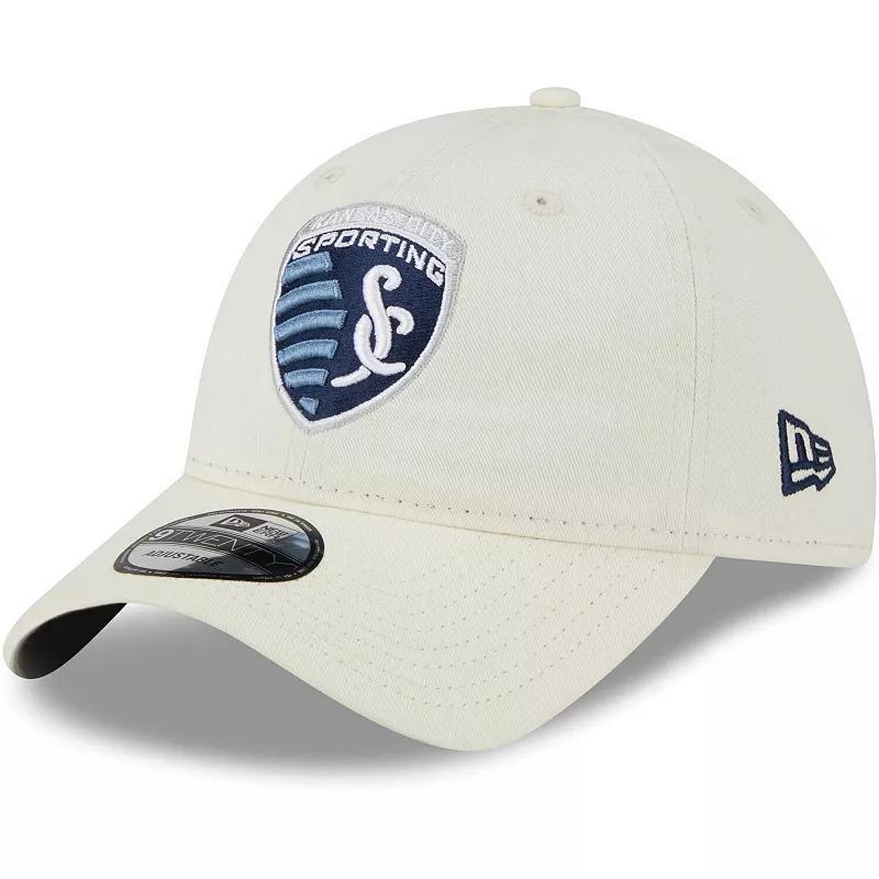 Mens New Era Cream Sporting Kansas City Core Classic 2.0 Adjustable Hat Product Image