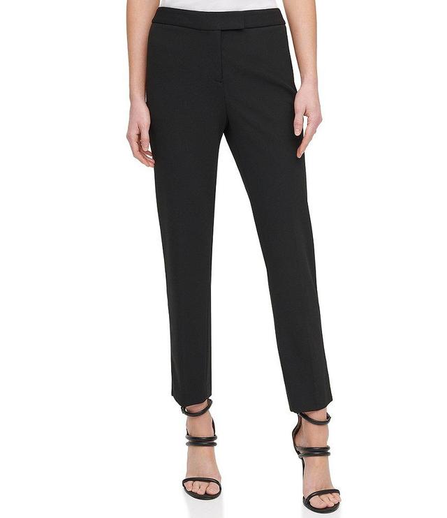 DKNY by Donna Karan Scuba Crepe Slim Leg Ankle Pants Product Image