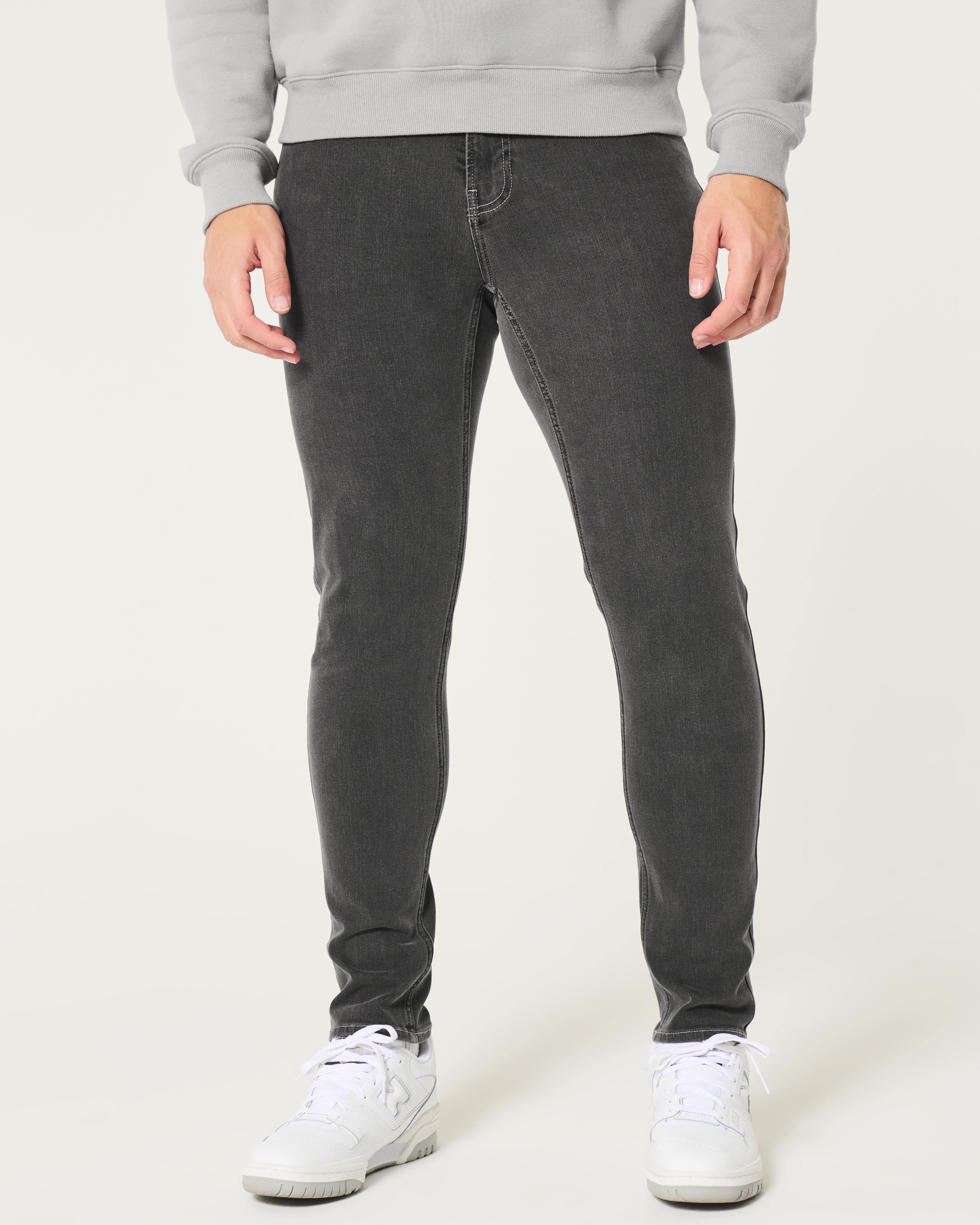 Grey Athletic Skinny Jeans Product Image