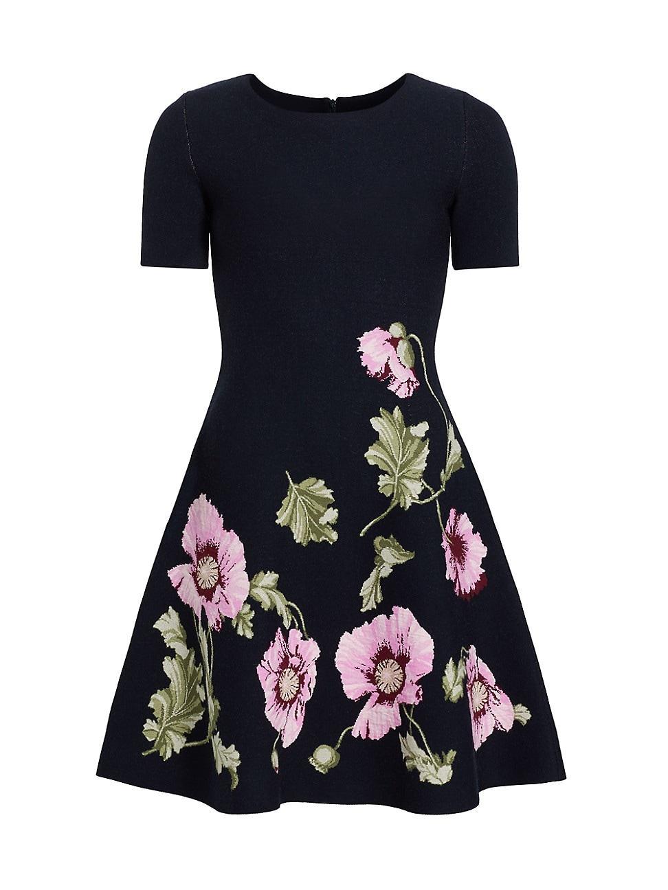 Womens Poppies Jacquard Minidress Product Image