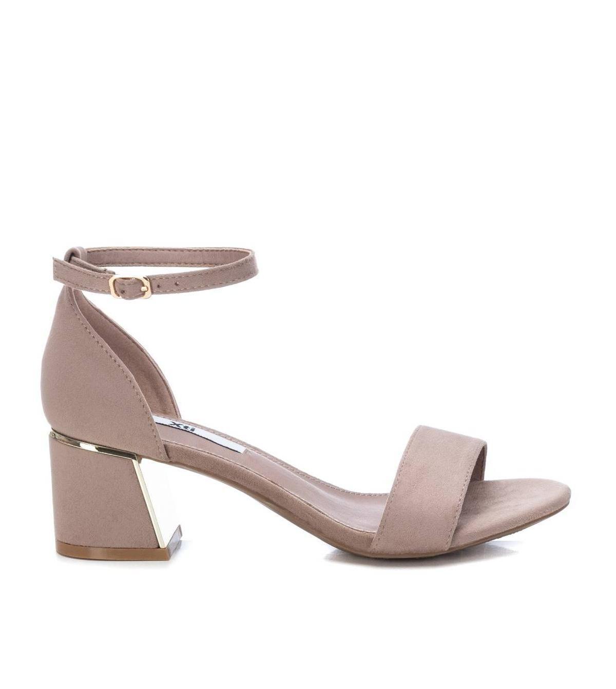 Womens Heeled Suede Sandals Br By Xti Beige Product Image