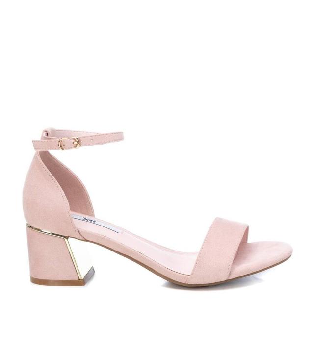 Xti Womens Heeled Suede Sandals Pink Product Image