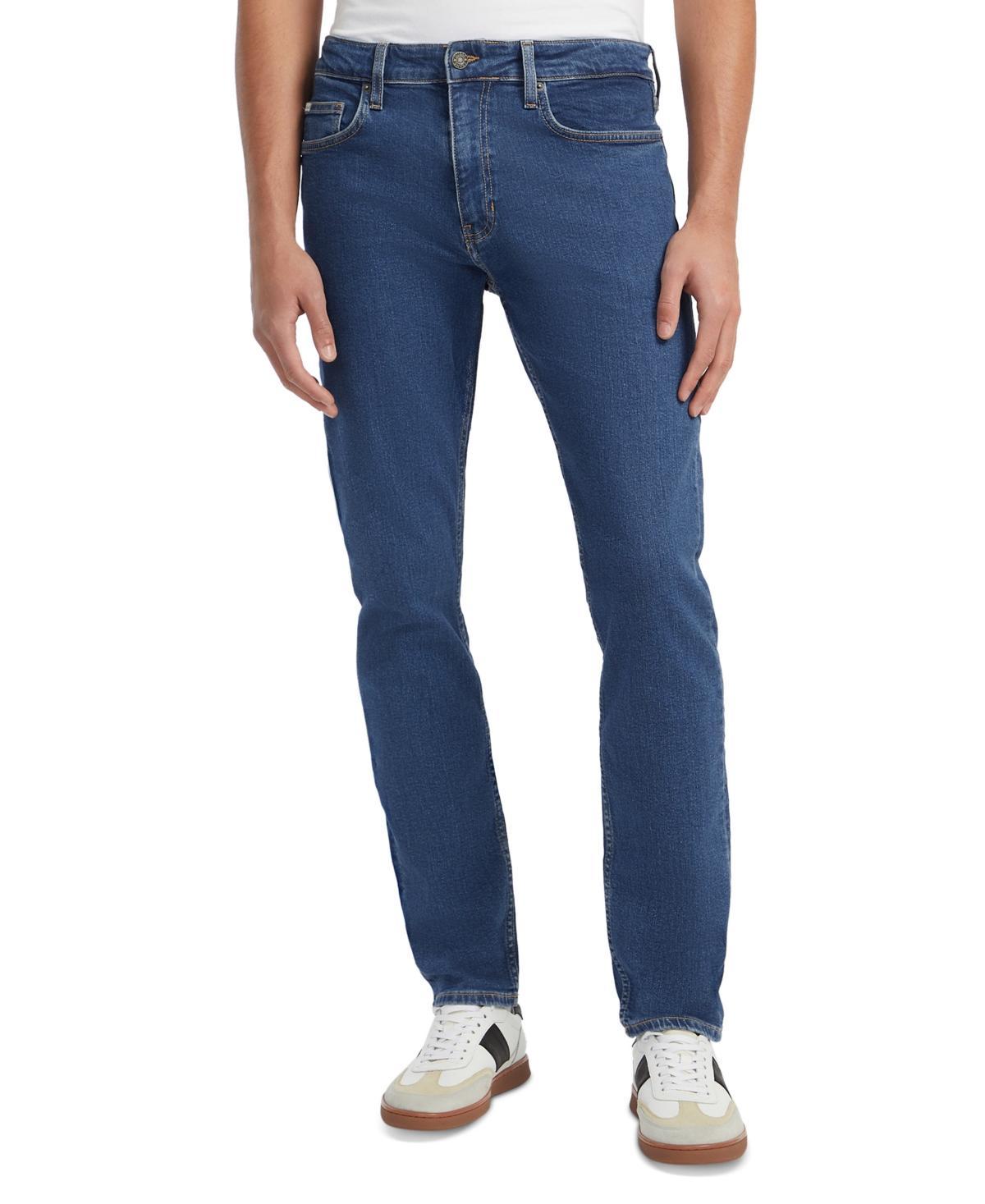 Guess Jeans Mens Slim-Fit Medium-Wash Jeans Product Image