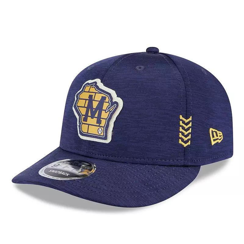 Mens New Era Milwaukee Brewers 2024 Clubhouse Low Profile 9FIFTY Snapback Hat, Blue Product Image