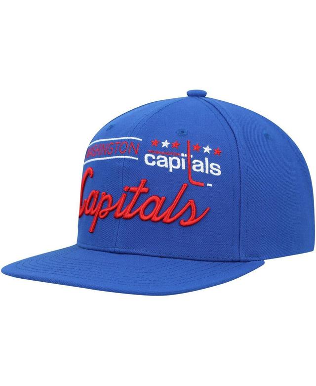 Mens Mitchell & Ness Washington Capitals Retro Lock Up Snapback Hat Product Image