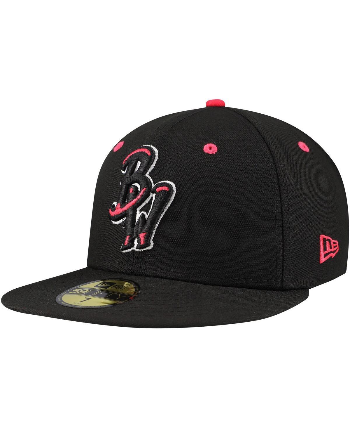 New Era Mens Black Pensacola Blue Wahoos Authentic Collection 59FIFTY Hat Product Image