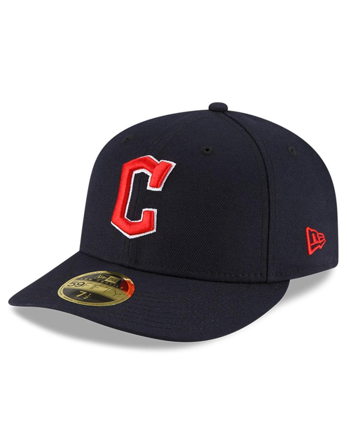 New Era Mens Cleveland Indians New Era Guardians 59Fifty Authentic Collection Cap - Mens Navy/Red Product Image