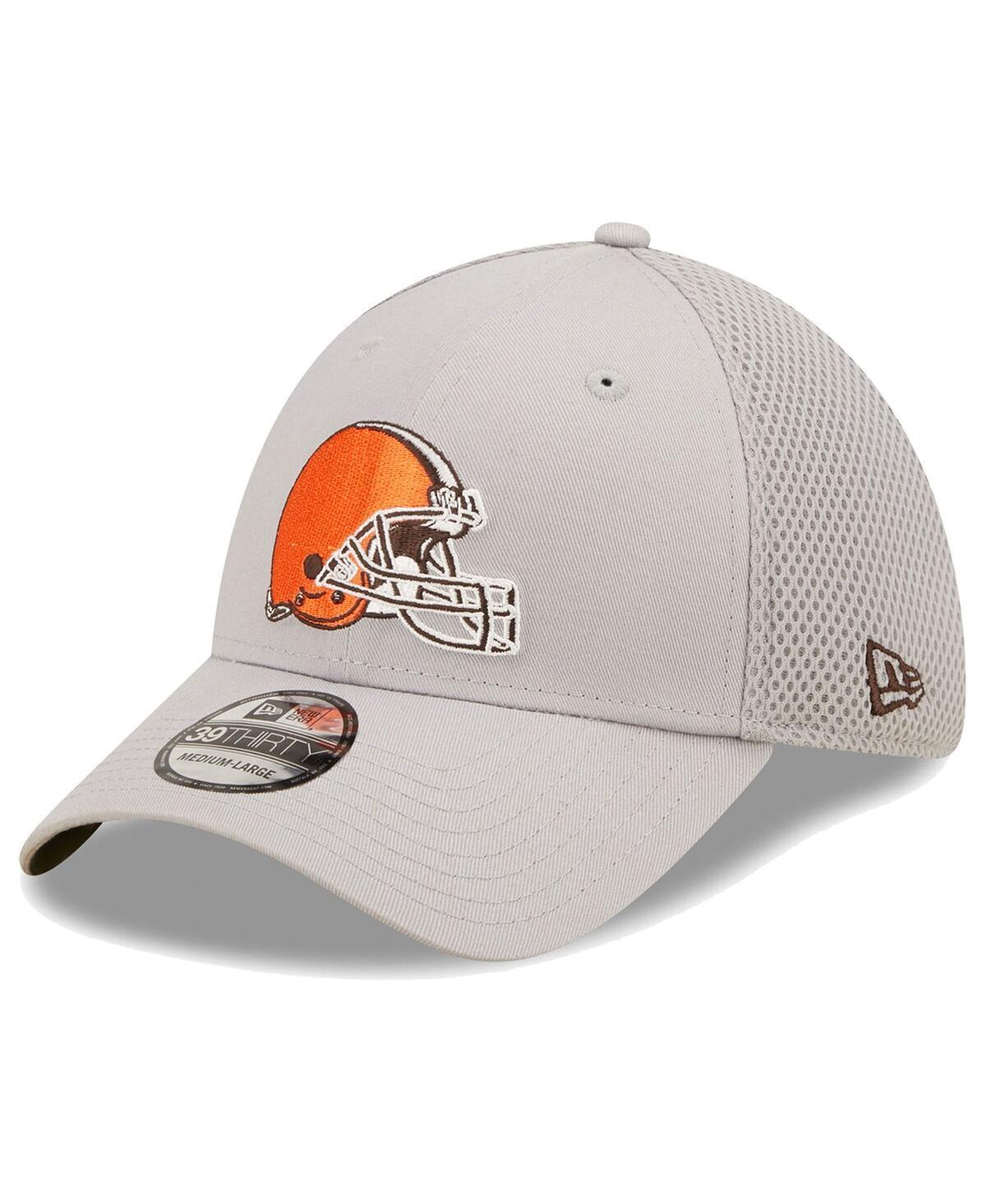 Mens New Era Gray Cleveland Browns Team Neo 39THIRTY Flex Hat Product Image